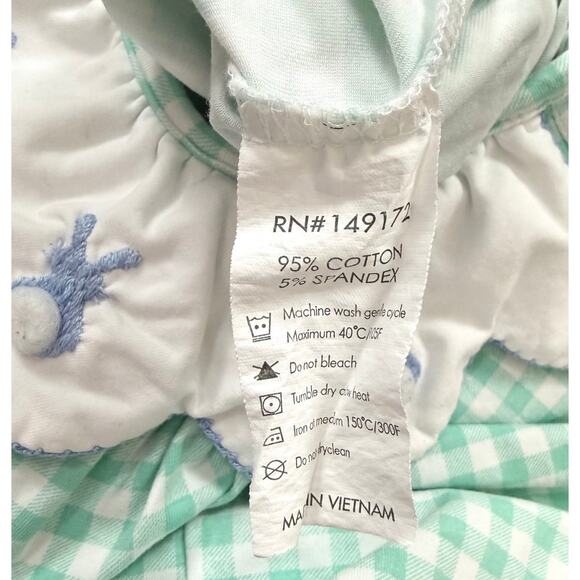 Sugar Dumplin' Gingham Bunny Bubble - Picture 7 of 8